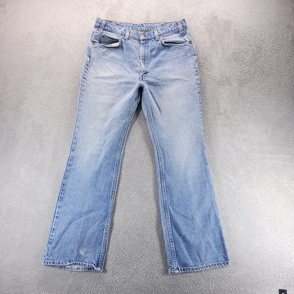 VTG Levis 517 Jeans Mens 36x32 Blue Straight Orange Tab Made in USA 70s